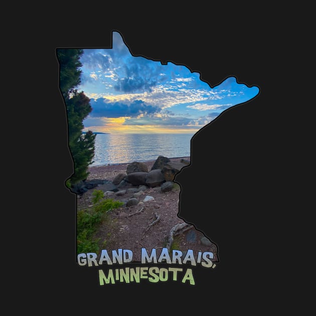 Minnesota State Outline - Grand Marais by gorff