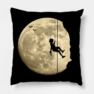 Mountaineering free climbing bouldering moon sky Pillow