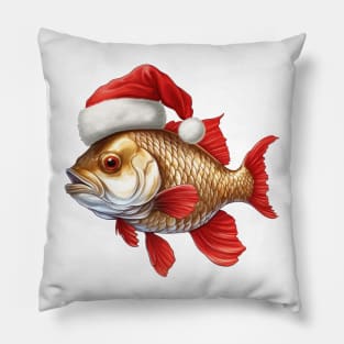 Santa Gold Fish Pillow