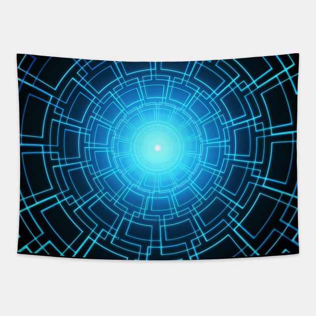 Circular Tech Tapestry by LefTEE Designs