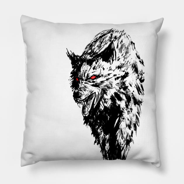 Wilde Wolf Pillow by DougSQ