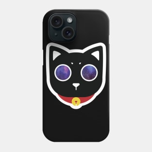 Black Cat - Starry Eyes Phone Case