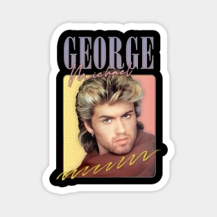 George Michael -- 80s Styled Aesthetic Design Magnet