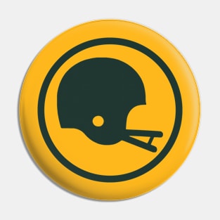 Two-Bar Helmet Minimalist Logo (Dark Green) Pin