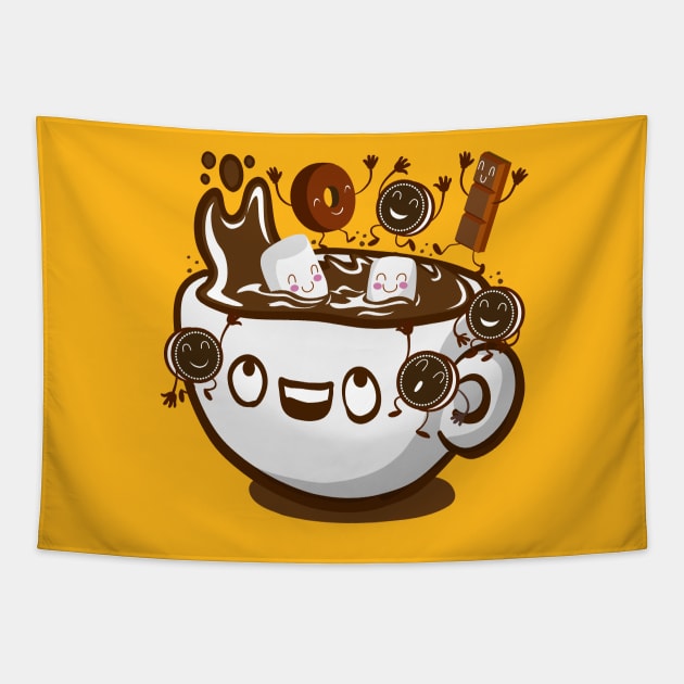 Hot Chocolate! Tapestry by Plushism