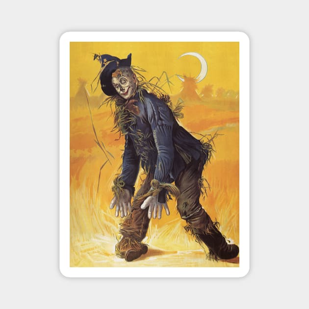 Vintage Fairy Tales, Wizard of Oz Scarecrow Magnet by MasterpieceCafe