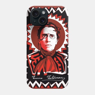 Emma Goldman in Red, Black, and White Phone Case