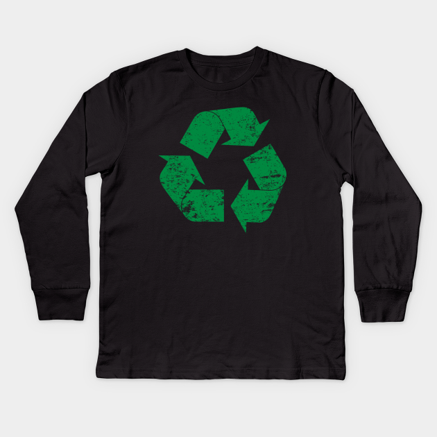 Recycle Symbol - Aesthetic - Recycle - Kids Long Sleeve T-Shirt | TeePublic