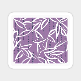 Floral Light Purple Pattern Magnet