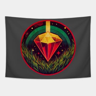 rainbow diamond illustration Tapestry