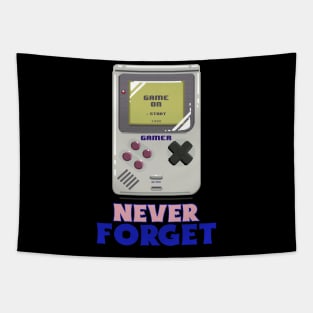 Never Forget Handheld Retro Vintage 70s 80s 90s 2000s Tapestry