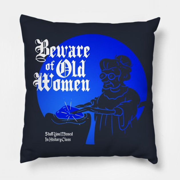 Beware of Old Women Pillow by Stuff You Missed in History Class