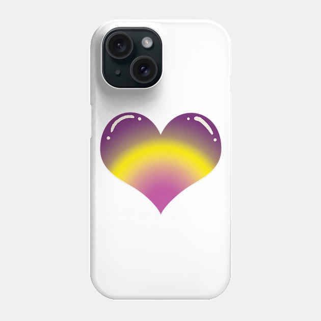 Shiny Heart Gradient Phone Case by DragonflyzDen