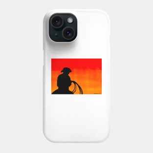 Cowboy Lasso at Sunset Phone Case