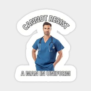 Man in Uniform Scrubs Magnet