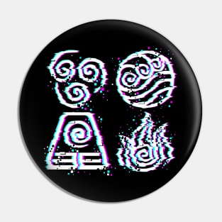 Glitch Bending Icons Pin