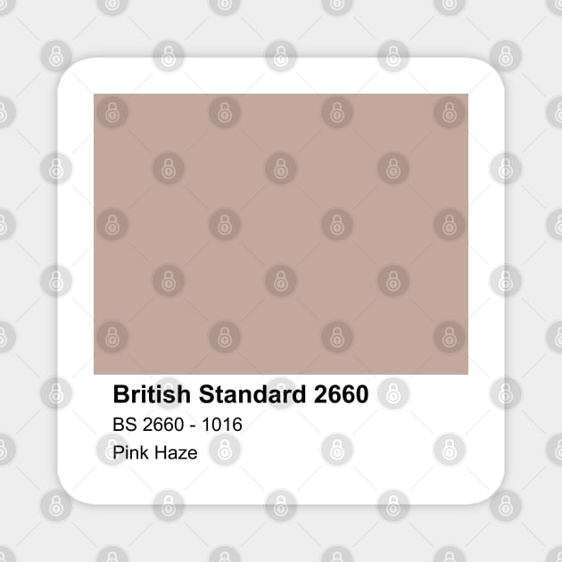 Pink Haze Pastel British Standard 1016 Colour Swatch Magnet by mwcannon