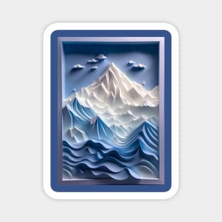 Ethereal Mount Everest with shades of blue and lavender ! Magnet