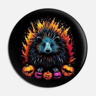 Porcupine Halloween Pin