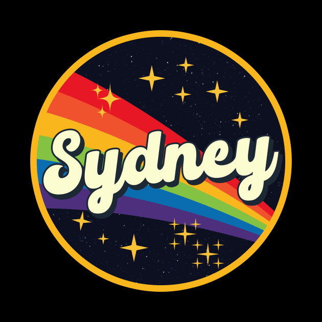 Sydney // Rainbow In Space Vintage Style by LMW Art