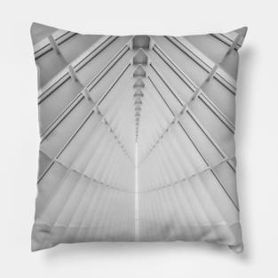 Building Interior with symmetric ceiling Photography Pillow