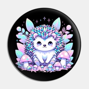 Hedgehog Cute Kawaii Cottagecore Pastel Aesthetic Pin