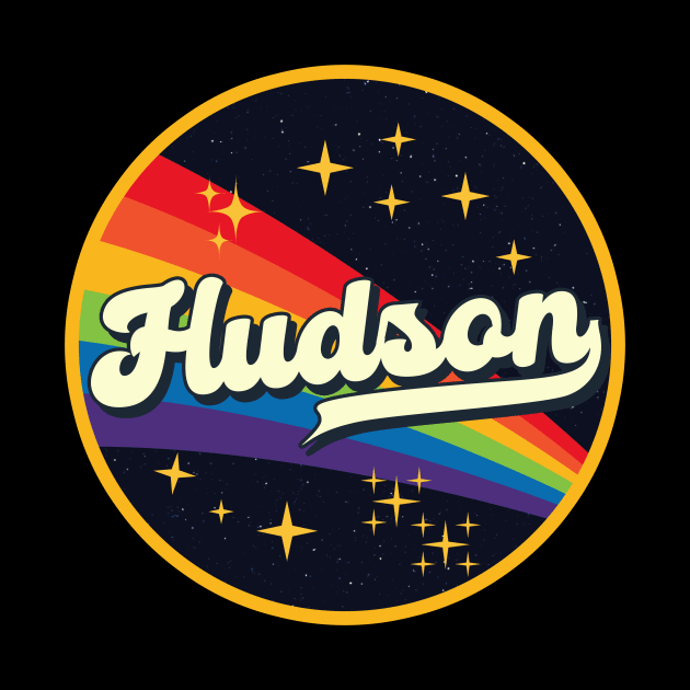 Hudson // Rainbow In Space Vintage Style by LMW Art