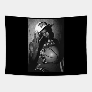 BASKETBALLART -JORDAN BLACK WHITE 11 Tapestry