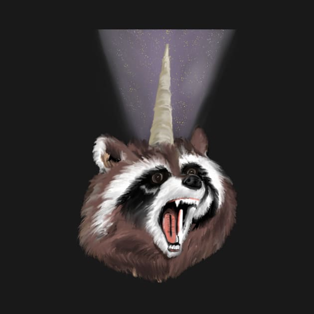 Raccoonicorn by blueplanetsix