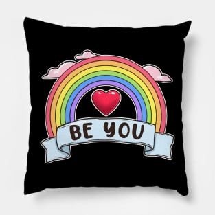 Pride Shirt Women Rainbow Graphic Tees Funny Be You Letter T Shirt LGBT Equality Pillow