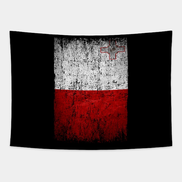 Malta Flag Women Men Children Malta Retro Vintage Tapestry by Henry jonh