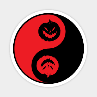 Yin Yang Jack-o-lantern Pumpkins Magnet