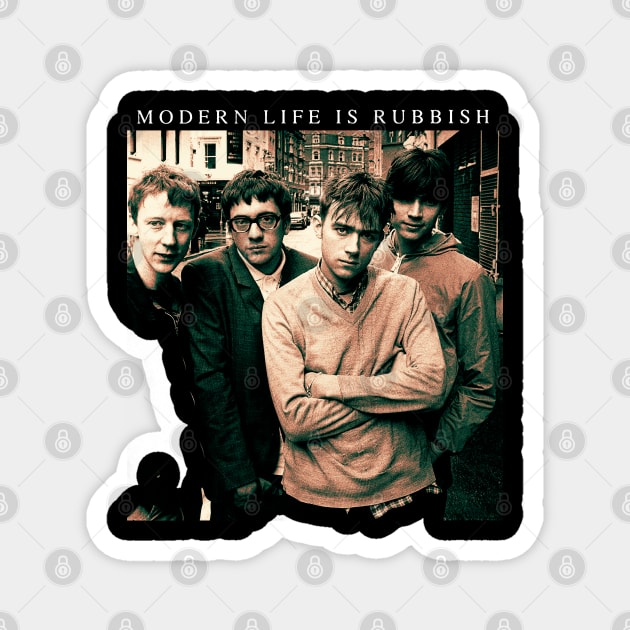 90s Blur Band Magnet by Madrock Power