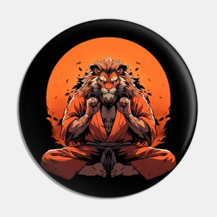 karate lion Pin