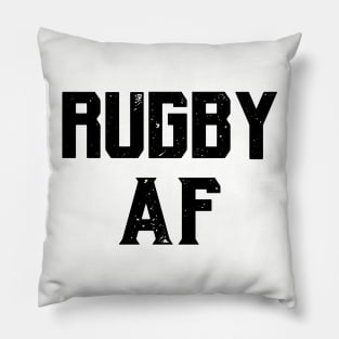 Rugby AF text Pillow