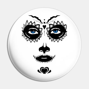 Sugar Skull Face Pin