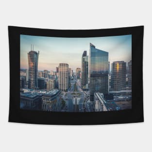 Office district in Warsaw Tapestry