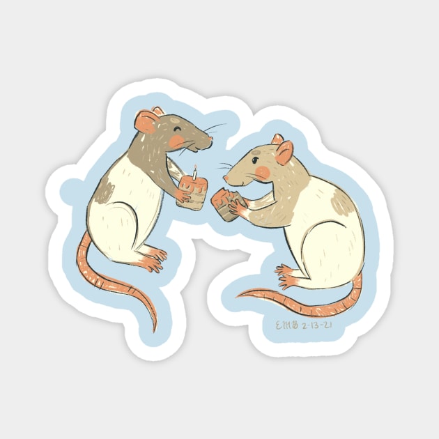 Rat Party ! Magnet by waddleworks