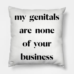 my genitals black Pillow