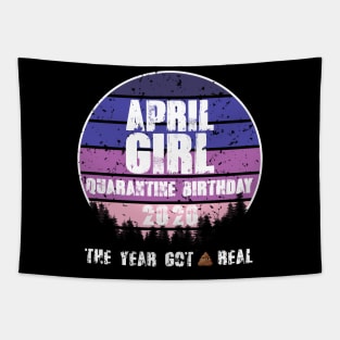 April Birthday Girl in Quarantine Tapestry