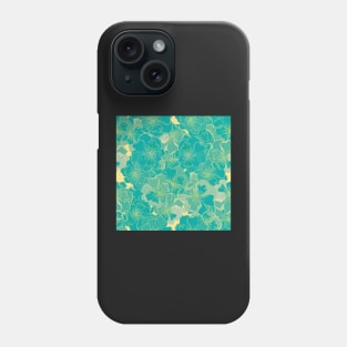 Flower pattern in turquoise, green and yellow colors , seamless Phone Case