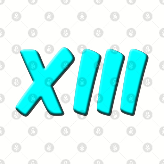 LOGO BLUE XIII number 13 by J. Augustus