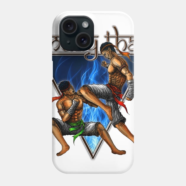 drawing muay thai Phone Case by HornArt