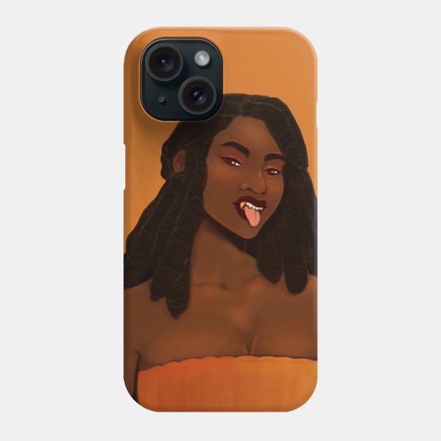 Fangs Phone Case by CarmahnArt