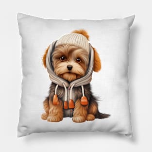 Winter Biewer Terrier Dog Pillow