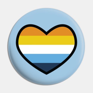 Aroace Flag Heart Pin