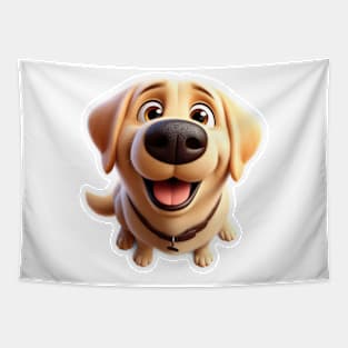 Happy Labrador Pup cartoon Tapestry