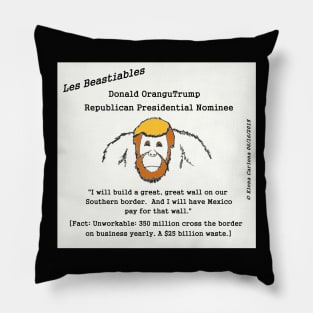 Donald OranguTrump Mexican Wall Pillow