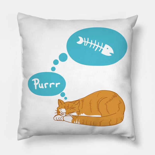 Cat Dreams Pillow by SWON Design