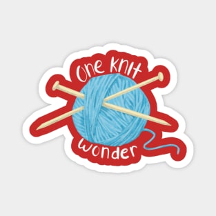 One Knit Wonder (white) Magnet